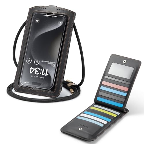 Casecond Handytasche zum Umhängen Geldbörse Universal Crossbody Handy Tasche Kleine Umhängetasche Damen mit Handykette für iPhone 15 11 Pro Samsung Z Flip 5 4 S24 S23 Xiaomi Redmi Bis zu 7.5" Schwarz Casecond Handytasche zum Umhängen Geldbörse Universal Crossbody Handy Tasche Kleine Umhängetasche Damen mit Handykette für iPhone 15 11 Pro Samsung Z Flip 5 4 S24 S23 Xiaomi Redmi Bis zu 7.5" Schwarz von Casecond