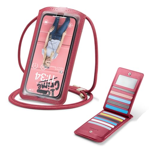 Casecond Handytasche zum Umhängen Geldbörse Universal Crossbody Handy Tasche Kleine Umhängetasche Damen mit Handykette für iPhone 15 13 12 14 11 Samsung Z Flip 5 4 S24 S23 Xiaomi Redmi Bis zu 7.5" Rot Casecond Handytasche zum Umhängen Geldbörse Universal Crossbody Handy Tasche Kleine Umhängetasche Damen mit Handykette für iPhone 15 13 12 14 11 Samsung Z Flip 5 4 S24 S23 Xiaomi Redmi Bis zu 7.5" Rot von Casecond