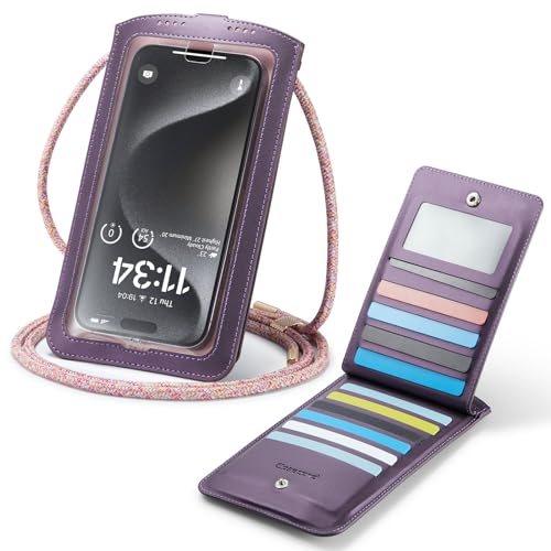 Casecond Handytasche zum Umhängen Geldbörse Universal Crossbody Handy Tasche Kleine Umhängetasche Damen mit Handykette für iPhone 15 14 11 Pro Samsung Z Flip 5 4 S24 S23 Xiaomi Redmi Bis zu 7.5" Lila Casecond Handytasche zum Umhängen Geldbörse Universal Crossbody Handy Tasche Kleine Umhängetasche Damen mit Handykette für iPhone 15 14 11 Pro Samsung Z Flip 5 4 S24 S23 Xiaomi Redmi Bis zu 7.5" Lila von Casecond