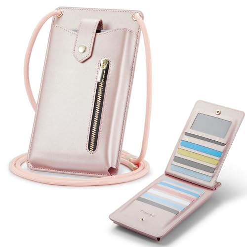 Casecond Handytasche zum Umhängen Geldbörse Universal Crossbody Handy Tasche Kleine Umhängetasche Damen mit Handykette für iPhone 15 14 11 Samsung Z Flip 5 4 S24 S23 Xiaomi Redmi Bis zu 7.3" Roségold Casecond Handytasche zum Umhängen Geldbörse Universal Crossbody Handy Tasche Kleine Umhängetasche Damen mit Handykette für iPhone 15 14 11 Samsung Z Flip 5 4 S24 S23 Xiaomi Redmi Bis zu 7.3" Roségold von Casecond