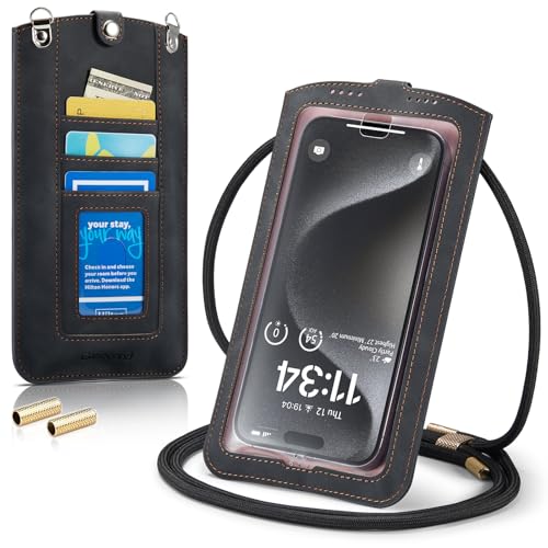 Casecond Handytasche zum Umhängen Universal Handy Tasche Kleine Umhängetasche Damen mit Handykette Touchscreen für iPhone 16 15 14 Pro Max Samsung Z Flip 5 S24 Ultra Xiaomi Redmi Bis zu 7.5" Schwarz Casecond Handytasche zum Umhängen Universal Handy Tasche Kleine Umhängetasche Damen mit Handykette Touchscreen für iPhone 16 15 14 Pro Max Samsung Z Flip 5 S24 Ultra Xiaomi Redmi Bis zu 7.5" Schwarz von Casecond