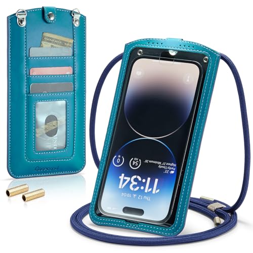 Casecond Handytasche zum Umhängen Universal Handy Tasche Kleine Umhängetasche Damen mit Handykette für iPhone 14 13 12 11 Pro Max XR Samsung Z Flip 4 S23 Ultra Plus Xiaomi Redmi Bis zu 7.3" Blau Casecond Handytasche zum Umhängen Universal Handy Tasche Kleine Umhängetasche Damen mit Handykette für iPhone 14 13 12 11 Pro Max XR Samsung Z Flip 4 S23 Ultra Plus Xiaomi Redmi Bis zu 7.3" Blau von Casecond