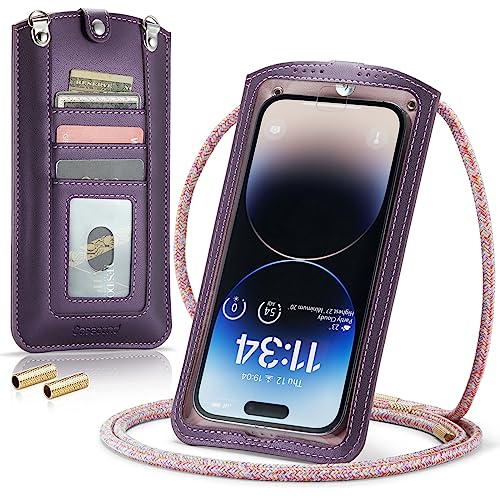 Casecond Handytasche zum Umhängen Universal Handy Tasche Kleine Umhängetasche Damen mit Handykette für iPhone 14 13 12 11 Pro Max XR Samsung Z Flip 4 S23 Ultra Plus Xiaomi Redmi Bis zu 7.3" Lila Casecond Handytasche zum Umhängen Universal Handy Tasche Kleine Umhängetasche Damen mit Handykette für iPhone 14 13 12 11 Pro Max XR Samsung Z Flip 4 S23 Ultra Plus Xiaomi Redmi Bis zu 7.3" Lila von Casecond