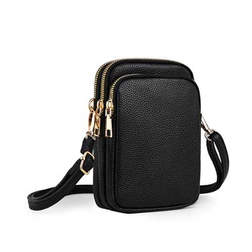 Casecond Mini Tasche Damen Handy Schultertasche Kleine Handytasche zum Umhängen mit Geldbörse Umhängetasche Brieftasche Crossbody Bag für iPhone 16 Pro Max 15 14 13 Samsung Xiaomi Bis zu 7.5" Schwarz Casecond Mini Tasche Damen Handy Schultertasche Kleine Handytasche zum Umhängen mit Geldbörse Umhängetasche Brieftasche Crossbody Bag für iPhone 16 Pro Max 15 14 13 Samsung Xiaomi Bis zu 7.5" Schwarz von Casecond