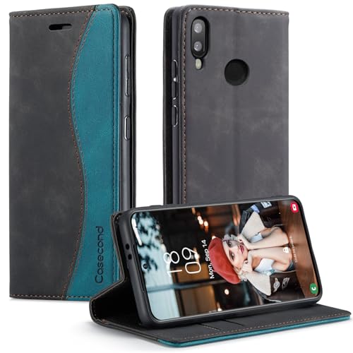 Casecond für Huawei P20 Lite Hülle Handyhülle Leder Flip Case Magnet Magnetisch Klappbar Kartenfach Klapphülle Wallet Lederhülle für Männer Frauen RFID Schutz Schutzhülle Schwarz und Blaugrün Casecond für Huawei P20 Lite Hülle Handyhülle Leder Flip Case Magnet Magnetisch Klappbar Kartenfach Klapphülle Wallet Lederhülle für Männer Frauen RFID Schutz Schutzhülle Schwarz und Blaugrün von Casecond