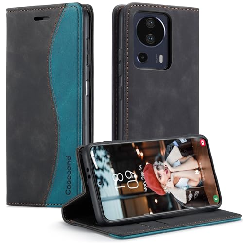 Casecond für Xiaomi 13 Lite Hülle Handyhülle Leder Flip Case Magnet Magnetisch Klappbar Klapphülle Wallet Lederhülle RFID Schutzhülle Schwarz und Blaugrün Casecond für Xiaomi 13 Lite Hülle Handyhülle Leder Flip Case Magnet Magnetisch Klappbar Klapphülle Wallet Lederhülle RFID Schutzhülle Schwarz und Blaugrün von Casecond