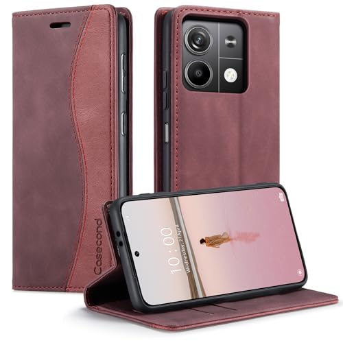 Casecond für Xiaomi Redmi Note 13 5G Hülle Handyhülle Leder Flip Case Magnet Magnetisch Klappbar Klapphülle Wallet Tasche Lederhülle RFID Schutzhülle Wein Rot und Rot Casecond für Xiaomi Redmi Note 13 5G Hülle Handyhülle Leder Flip Case Magnet Magnetisch Klappbar Klapphülle Wallet Tasche Lederhülle RFID Schutzhülle Wein Rot und Rot von Casecond