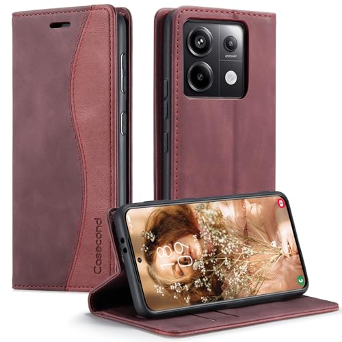 Casecond für Xiaomi Redmi Note 13 Pro 4G Hülle Handyhülle Leder Flip Case Magnet Magnetisch Klappbar Klapphülle Wallet Tasche Lederhülle RFID Schutzhülle Wein Rot und Rot Casecond für Xiaomi Redmi Note 13 Pro 4G Hülle Handyhülle Leder Flip Case Magnet Magnetisch Klappbar Klapphülle Wallet Tasche Lederhülle RFID Schutzhülle Wein Rot und Rot von Casecond