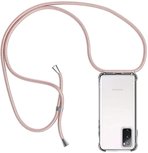 Handykette Hülle kompatibel mit Samsung Galaxy S20 FE / S20 FE 5G, Handyhülle Handy Necklace Hülle mit Band Schutzhülle Kordel zum Umhängen Transparent Weich TPU Silikon Tasche, Rosé Gold Handykette Hülle kompatibel mit Samsung Galaxy S20 FE / S20 FE 5G, Handyhülle Handy Necklace Hülle mit Band Schutzhülle Kordel zum Umhängen Transparent Weich TPU Silikon Tasche, Rosé Gold von Casecool