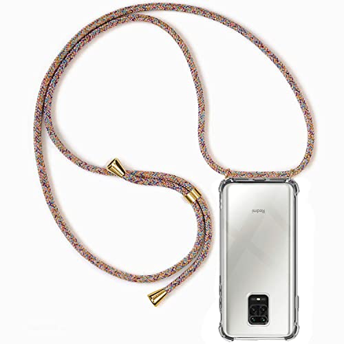 Handykette Hülle kompatibel mit Xiaomi Redmi Note 9S/Note 9 Pro/Note 9 Pro Max, Handyhülle Handy Necklace Hülle mit Band Schutzhülle Kordel zum Umhängen Transparent Weich TPU Silikon Case, Rainbow Handykette Hülle kompatibel mit Xiaomi Redmi Note 9S/Note 9 Pro/Note 9 Pro Max, Handyhülle Handy Necklace Hülle mit Band Schutzhülle Kordel zum Umhängen Transparent Weich TPU Silikon Case, Rainbow von Casecool