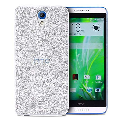 Caseink - Hülle Schutzhülle Case Für HTC Desire 620 [Crystal HD Texture Series Dentelle - Rigide - Ultra dünn - Gedruckt in Frankreich] - Florale von Caseink