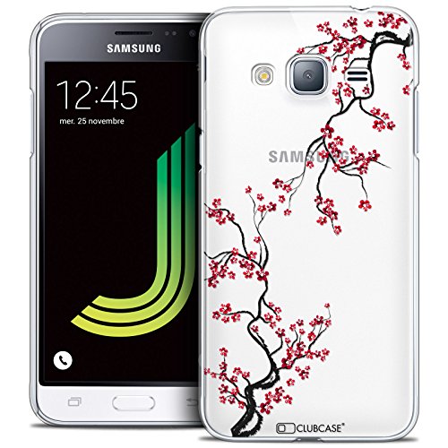 Caseink - Hülle Schutzhülle Case Für Samsung Galaxy J3 2016 (J320) [Crystal HD Kollektion Summer Design Sakura - Rigide - Ultra dünn - Gedruckt in Frankreich] von Caseink