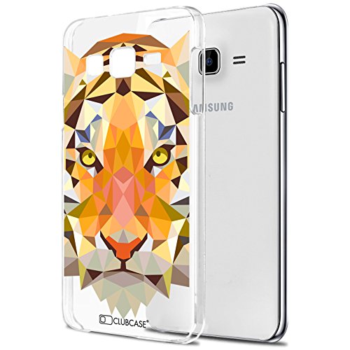 Caseink - Hülle Schutzhülle Case Für Samsung Galaxy J5 (J500) [Crystal HD Polygon Series Animal - Rigide - Ultra dünn - Gedruckt in Frankreich] - Tigre von Caseink