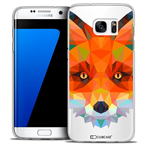 Caseink - Hülle Schutzhülle Case Galaxy S7 Edge [Crystal HD Polygon Series Animal - Rigide - Ultra dünn - Gedruckt in Frankreich] - Renard von Caseink