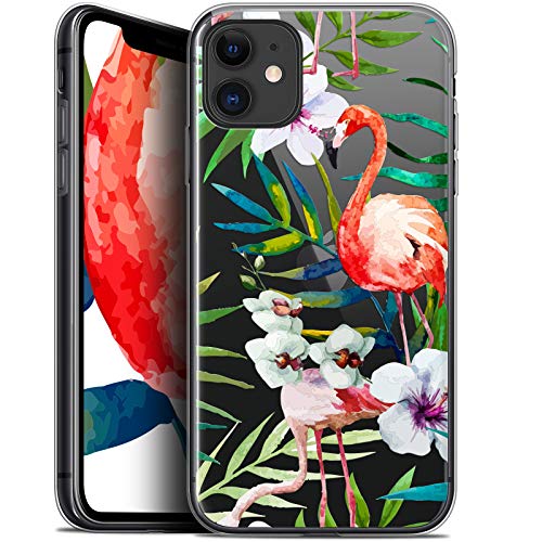 Caseink Hülle für 6.1" Apple iPhone 11, Tropischer Flamingo von Caseink