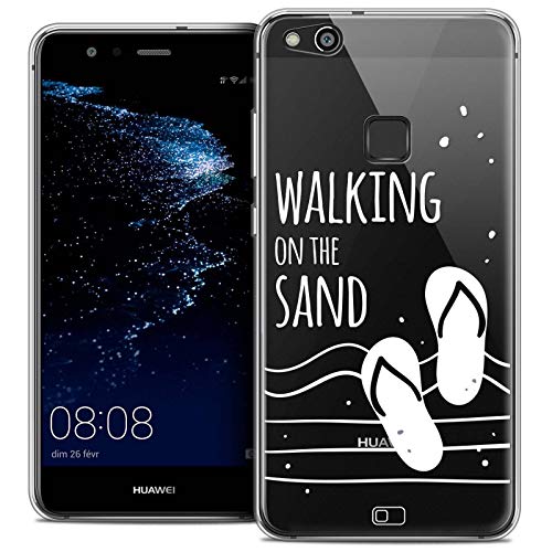 Caseink Hülle für Huawei P10 LITE (5.2) Schutzhülle Case [Crystal Schutzhülle Case Gel HD Kollektion Summer Design Walking on The Sand - Flexibel - Ultra dünn - Gedruckt in Frankreich] von Caseink