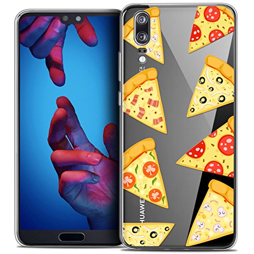 Caseink Hülle für Huawei P20 (5.8) Schutzhülle Case [Crystal Schutzhülle Case Gel HD Kollektion Foodie Design Pizza - Flexibel - Ultra dünn - Gedruckt in Frankreich] von Caseink