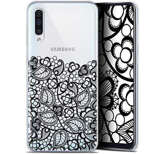 Caseink Hülle für Samsung Galaxy A50 (6.4) [Schutzhülle Case Gel HD Kollektion Spring Design Bas Dentelle Noir - Flexibel - Ultra dünn ] von Caseink