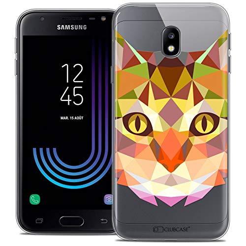 Caseink Hülle für Samsung Galaxy J3 2017 J320 (5) Schutzhülle Case [Crystal Schutzhülle Case Gel HD Polygon Series Animal - Flexibel - Ultra dünn - Gedruckt in Frankreich] Chat von Caseink