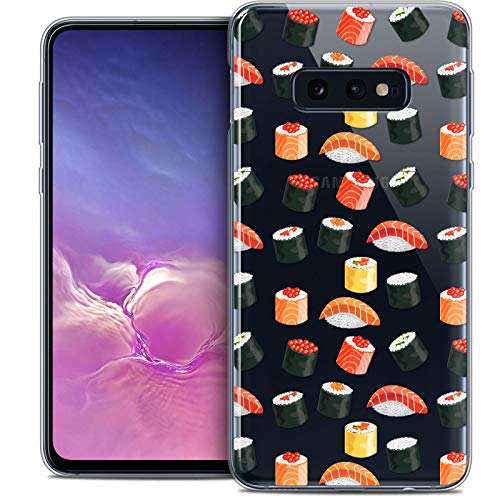 Caseink Hülle für Samsung Galaxy S10e (5.8) Schutzhülle Case [Crystal Schutzhülle Case Gel HD Kollektion Foodie Design Sushi - Flexibel - Ultra dünn - Gedruckt in Frankreich] von Caseink