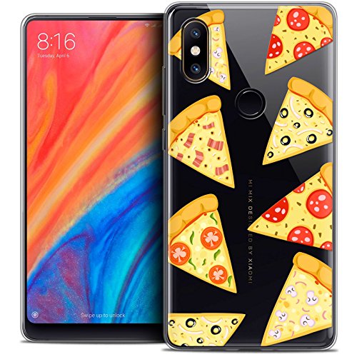 Caseink Hülle für Xiaomi Mi Mix 2S (5.99) Schutzhülle Case [Crystal Schutzhülle Case Gel HD Kollektion Foodie Design Pizza - Flexibel - Ultra dünn - Gedruckt in Frankreich] von Caseink