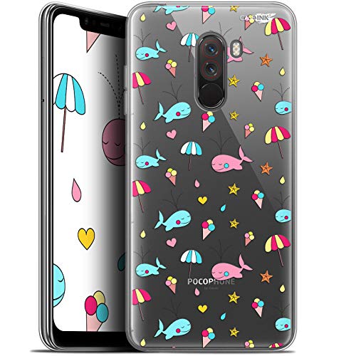 Caseink Hülle für Xiaomi Pocophone F1 (6.18) Schutzhülle Case Gel HD Flexibel - Anti-Schock - Gedruckt in Frankreich Baleine à la Plage von Caseink