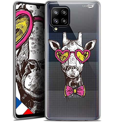 Caseink Schutzhülle für Samsung Galaxy A42 5G (6,6 Zoll), Gel HD [gedruckt in Frankreich, Samsung A42 5G, weich, stoßfest, Hipster Giraffe von Caseink