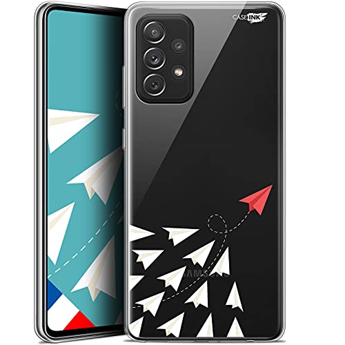 Caseink Schutzhülle für Samsung Galaxy A72 4G/5G (6,7 Zoll), Gel HD [Bedruckt in Frankreich, Samsung A72 4G/5G, weich, stoßfest, Flugpapier von Caseink