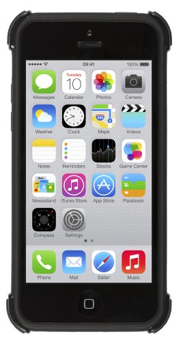 Caseit Rugged Life Schutzhülle Clip-On Case Cover für iPhone 5/5S/SE - Schwarz von Caseit