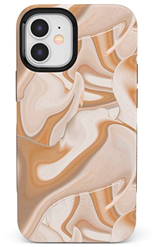 Casely iPhone 12 Mini Handyhülle | Kompatibel mit MagSafe | Caramel Delight | Marble Swirl Case von Casely