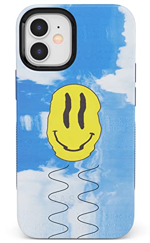 Casely iPhone 12 Mini Handyhülle | Kompatibel mit MagSafe | On Cloud Nine | Glitch Smiley Face Case von Casely