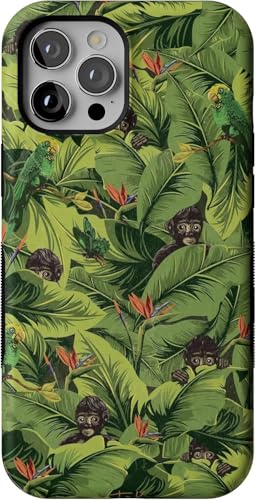 Casely iPhone 12 Pro Max Handyhülle | Kompatibel mit MagSafe | Sneaky Monkeys | Frida Kahlo Jungle Case von Casely