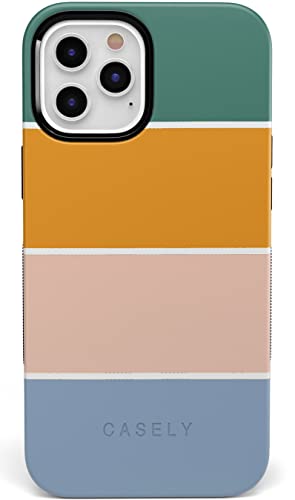 Casely iPhone 12 Pro Max Hülle | Paint The Town | Colorblock Stripes Hülle von Casely