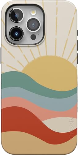 Casely iPhone 15 Pro Hülle | Here Comes The Sun | Cute Colorblock Sunset | Bold Case | Compatible with MagSafe and Action Button, B-161BB-MS-FX von Casely