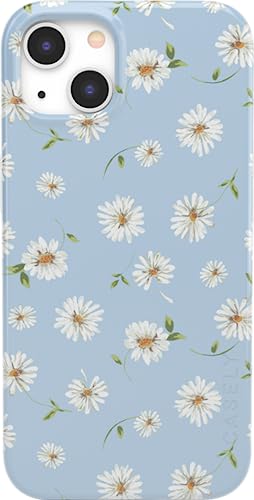 Daisy Daydream Schutzhülle für iPhone 13, Blumenmuster, Hellblau von Casely