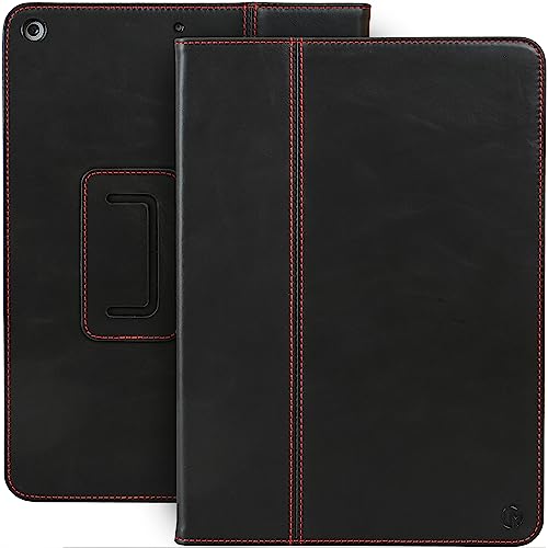 CASEMADE iPad Pro 10.5 / Air 3 (2019) Hülle/Cover Luxus Echt Italienisches Leder für das Apple iPad Pro/Air (Schwarz) von Casemade