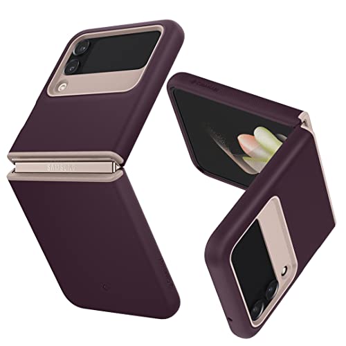 Caseology Nano Pop Hülle Kompatibel mit Samsung Galaxy Z Flip 4 5G- Burgundy Bean von Caseology
