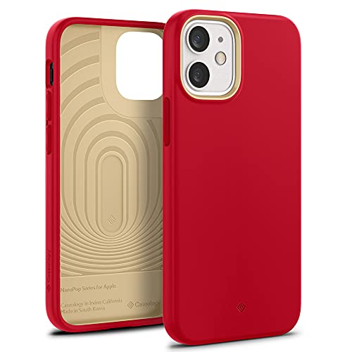 Caseology Nano Pop Hülle Kompatibel mit iPhone 12 Mini - Rot von Caseology