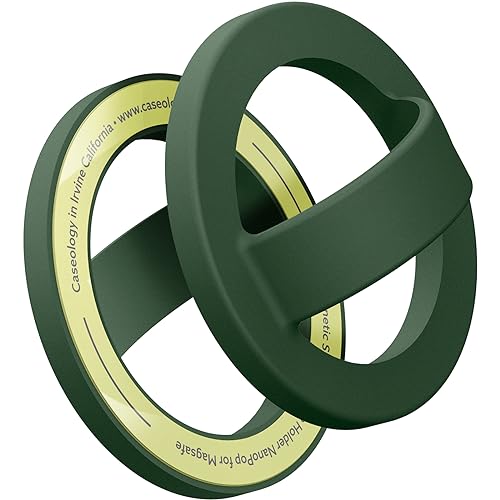 Caseology Nano Pop Magnetischer Silikon Ringhalter mit Schlaufenhalterung für iPhone 15 Serie, iPhone 14 Serie, 13 Serie, 12 Serie - AVO Green Caseology Nano Pop Magnetischer Silikon Ringhalter mit Schlaufenhalterung für iPhone 15 Serie, iPhone 14 Serie, 13 Serie, 12 Serie - AVO Green von Caseology