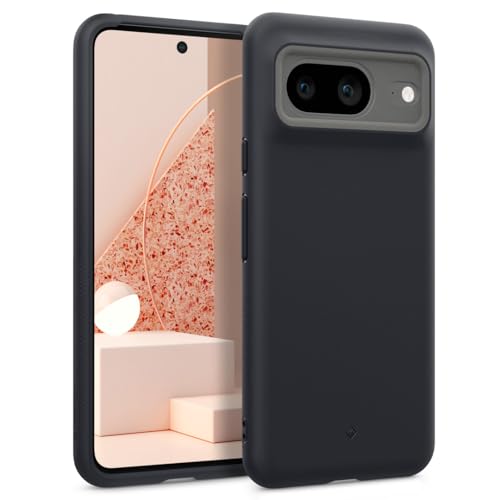 Caseology Nano Pop für Google Pixel 8 Hülle, [Zweitonfarbe], Militärstandard Fallschutz, Seitliche Griffmuster Handyhülle für Google Pixel 8 - Schwarz Sesam von Caseology