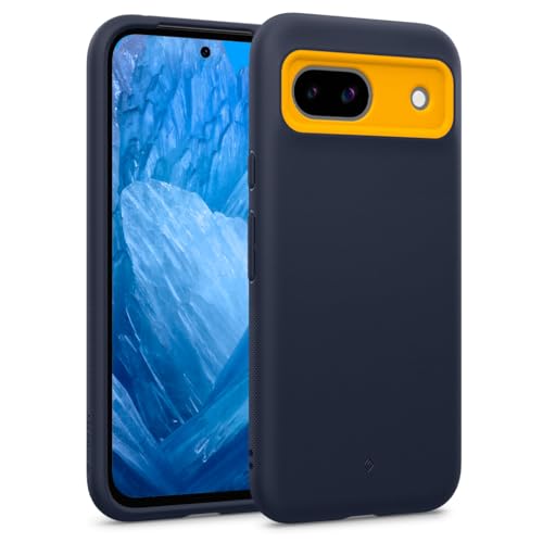 Caseology Nano Pop für Google Pixel 8a Hülle, [Weiches & staubfreies Material], Fallschutz in Militärqualität, seitliche Griffmuster Hülle für Pixel 8a - Marine von Caseology