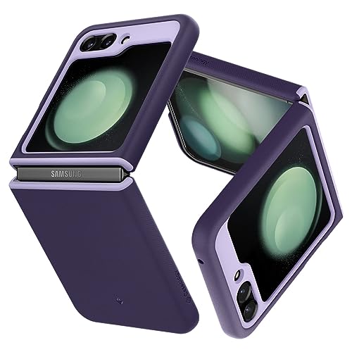 Caseology Nano Pop für Samsung Galaxy Z Flip 5 Hülle [TPU + PC Dual Struktur] Air Space Tech Schutz mit Dual Side Grip Handyhülle für Samsung Z Flip 5 5G - Licht Violett von Caseology