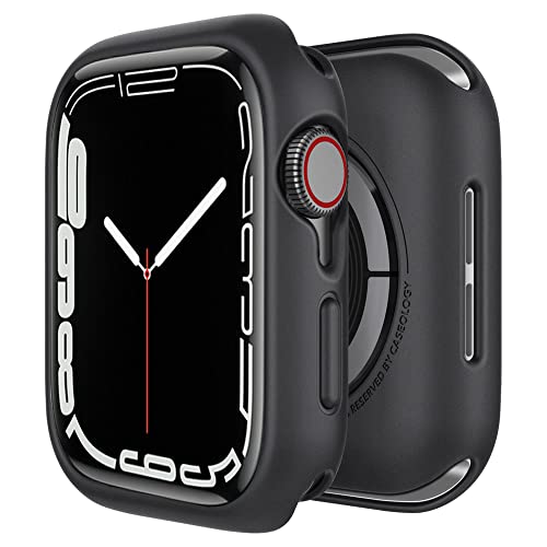 Caseology Nero, Apple Watch Hülle Kompatibel mit Apple Watch 45mm Series 7 / 44mm SE2(2022) SE, Series 6 (2020), Series 5 (2019) und Series 4 (2018) - Schwarz von Caseology