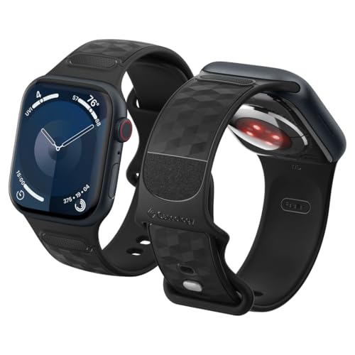 Caseology Parallax Apple Watch [staubfrei] Armband kompatibel mit Apple Watch Serie 9/8/7 (41mm), Serie 6/5/4/SE2/SE (40mm), Serie 3/2/1 (38mm), Ersatz Strap Armbänder – Matts chwarz von Caseology