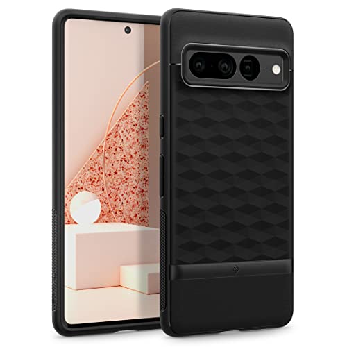 Caseology Parallax Hülle Kompatibel mit Google Pixel 7 Pro Hülle - Matt Schwarz von Caseology