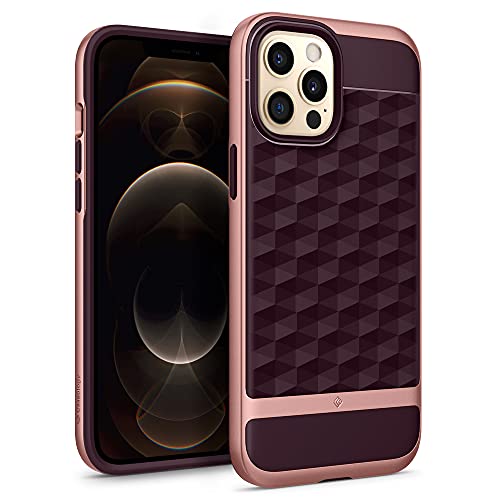 Caseology Parallax Hülle Kompatibel mit iPhone 12 Pro Max - Burgundy von Caseology