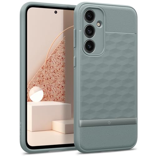 Caseology Parallax für Samsung Galaxy S23 FE Hülle [3D Hexa Cube Design] [Fallschutz in Militärqualität] Handyhülle für Samsung Galaxy S23 FE 5G - Salbei Grün von Caseology