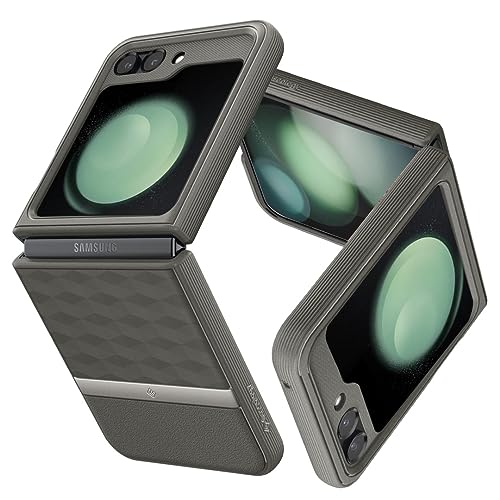 Caseology Parallax für Samsung Galaxy Z Flip 5 Hülle [Air SpaceTechnologie Schutz] TPU + PC Doppelter Schutz Handyhülle für Samsung Z Flip 5 5G - Asch Grau von Caseology