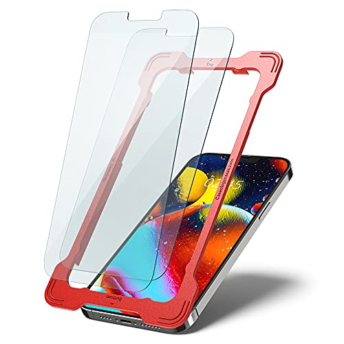 Caseology Snap Fit Glas Kompatibel mit iPhone 13 Pro Max/iPhone 14 Plus Displayschutzfolie mit Installationskit - 2 Stück von Caseology