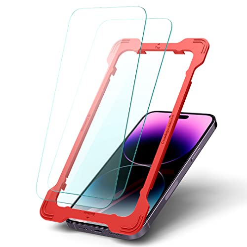 Caseology Snap Fit Schutzfolie Kompatibel mit iPhone 14 Pro Max Displayschutzfolie mit Installationskit - 2 Stück von Caseology